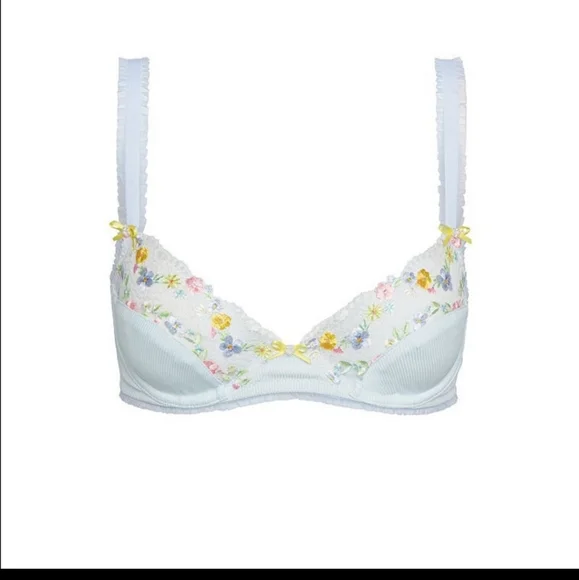 For Love & Lemons Paloma 3pc SET Bra, Thong & Garter